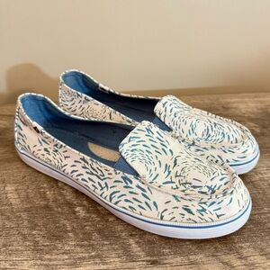 Sperry Top Sider Zuma Canvas Slip On Shoes Women’s Size 7.5 Blue Swirl